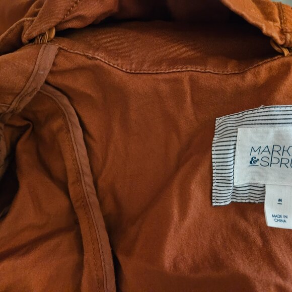 Market & Spruce Burnt Orange Women's Utility Jacket Size M - Picture 4 of 4